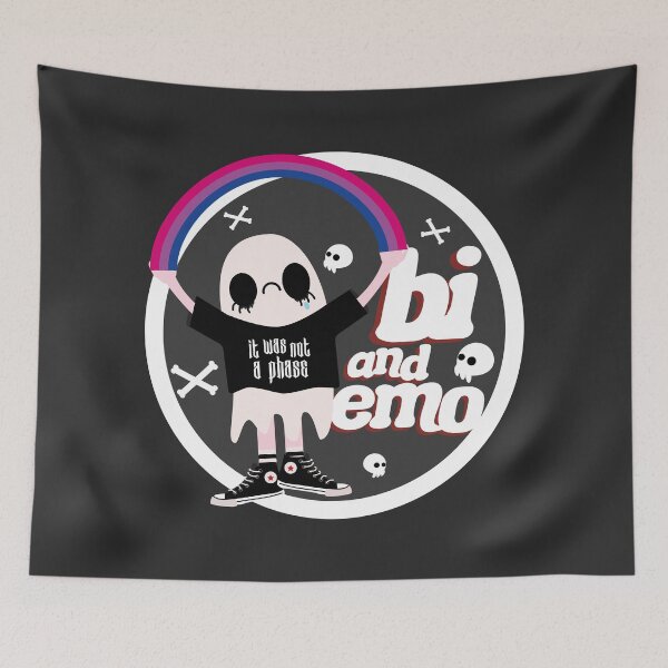 Item preview, Bi and Emo Badge designed and sold by racharanha.