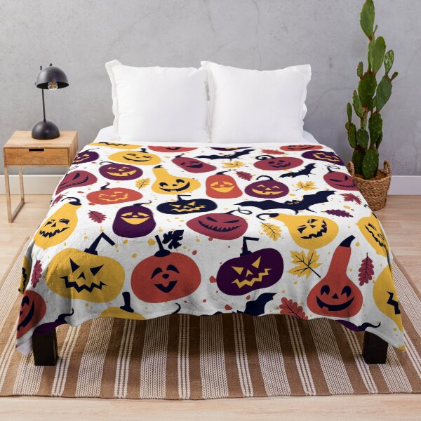 Item preview, Halloween holiday with different pumpkins, seamless surface colors background designed and sold by ketkidesign.