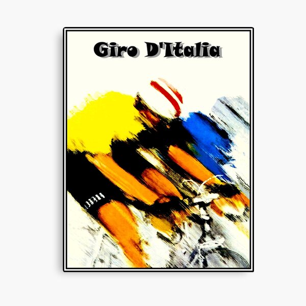 Aperçu de l'œuvre  Impression de course de vélo surréaliste abstrait Giro D Italia créée et vendue par posterbobs.