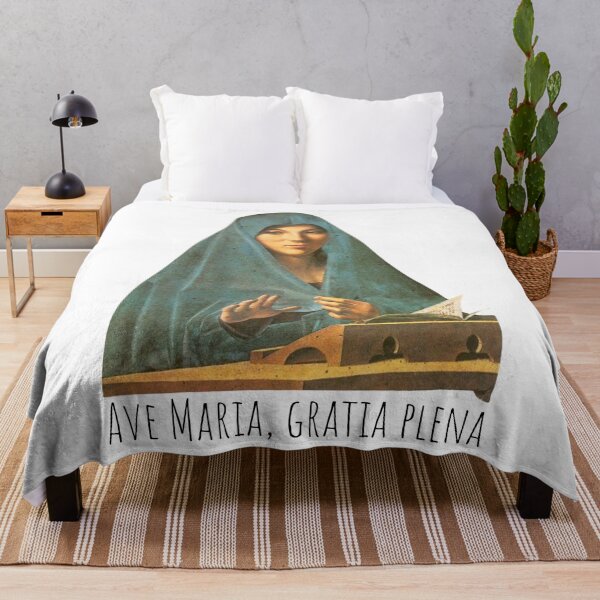 Item preview, Ave Maria Hail Mary Blessed Virgin Mary Renaissance Painting designed and sold by IceCreamMuseum.