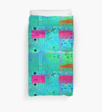 Fire Truck and Train Textures Duvet Cover