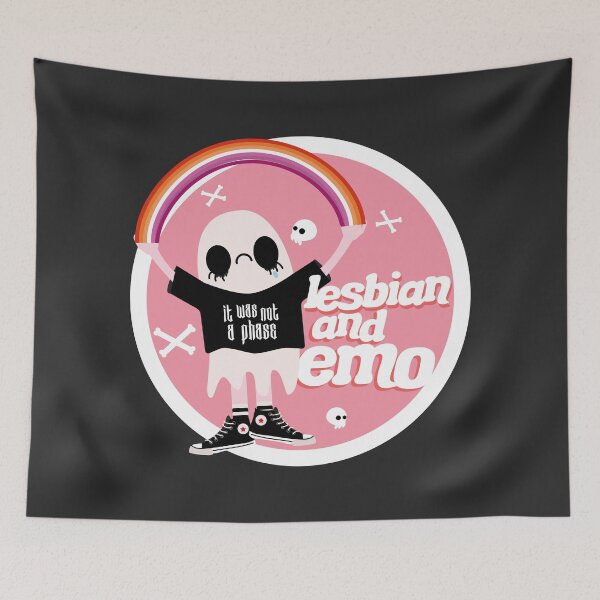 Item preview, Lesbian and Emo Badge designed and sold by racharanha.
