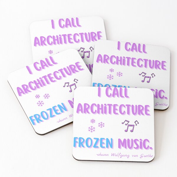 Item preview, ARCHITECTURE QUOTES, ARCHITECTURE IS FROZEN MUSIC, Johann Wolfgang von Goethe , FRANK CHIMERO , ARCHITECTURE , ARCHITECT , ARCHITECT STUDENT ,   designed and sold by MorbenTrend.