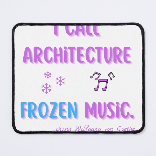 Item preview, ARCHITECTURE QUOTES, ARCHITECTURE IS FROZEN MUSIC, Johann Wolfgang von Goethe , FRANK CHIMERO , ARCHITECTURE , ARCHITECT , ARCHITECT STUDENT ,   designed and sold by MorbenTrend.