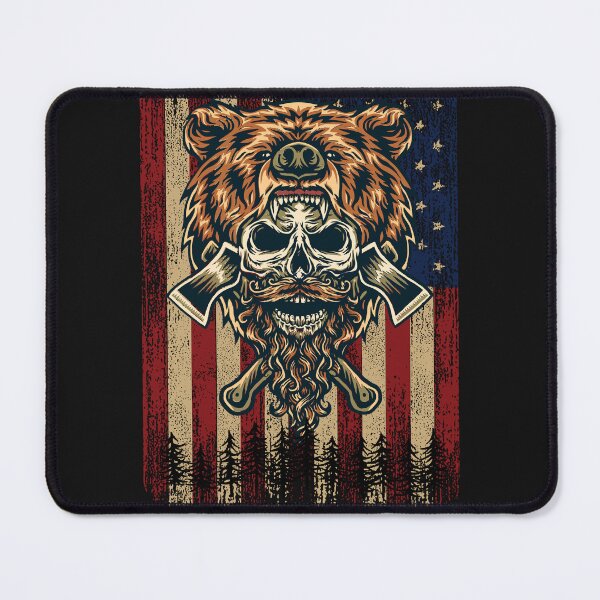 Artikelvorschau, Amerikanisches Baumpfleger-Bären-Design - Lustige Baumpfleger-Grafik - Lustige Baumpfleger-Geschenke entworfen und verkauft von WoodWorkingInc.