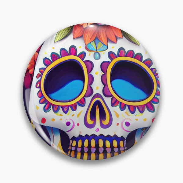 Item preview, Beautiful colorful design of a Dia de Los Muertos skull designed and sold by artofbelletz.
