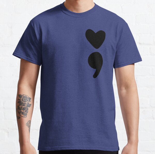 semicolon heart Classic T-Shirt