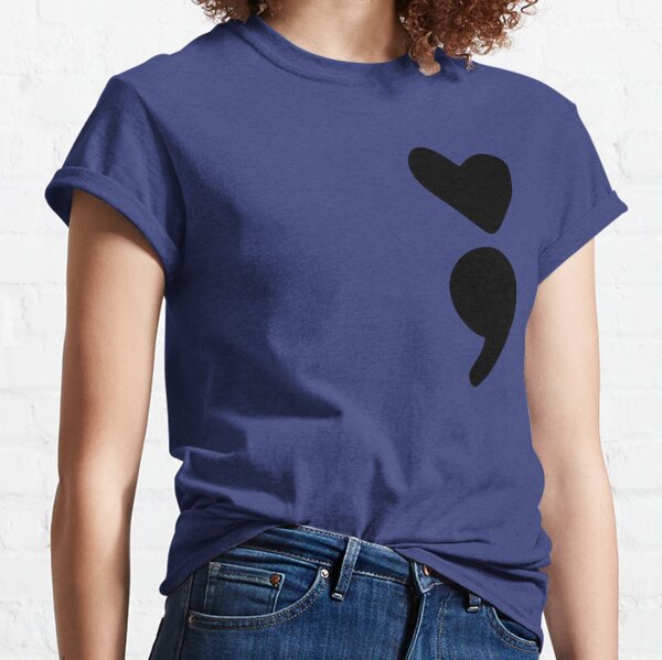 semicolon heart Classic T-Shirt