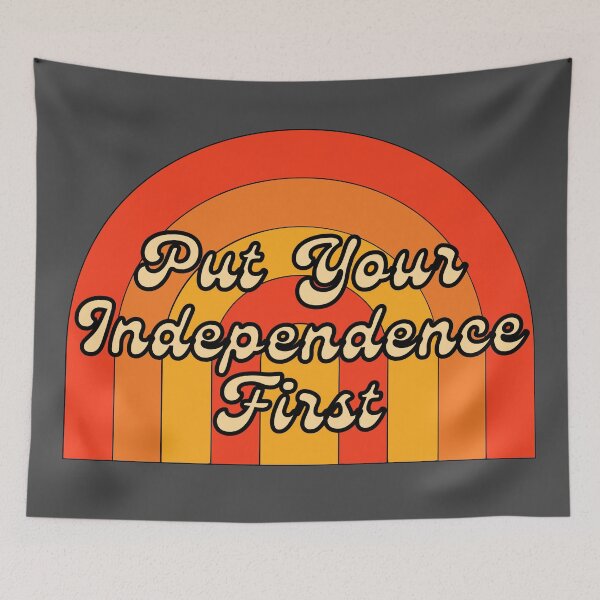 Item preview, Put Your Independence First Groovy Rainbow designed and sold by Pink Ribbon.