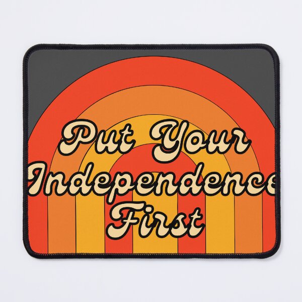 Item preview, Put Your Independence First Groovy Rainbow designed and sold by Pink Ribbon.