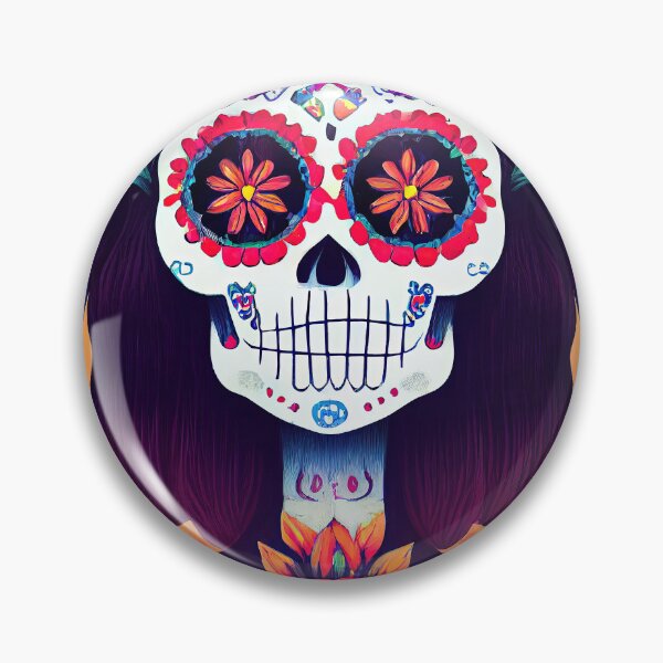 Item preview, Beautiful colorful design of a Dia de Los Muertos skull designed and sold by artofbelletz.