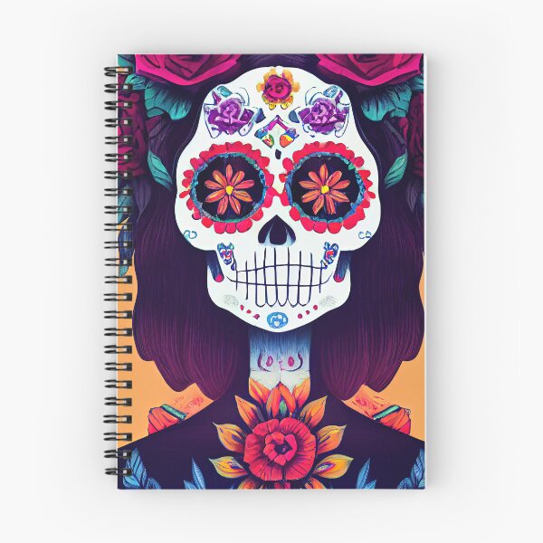 Item preview, Beautiful colorful design of a Dia de Los Muertos skull designed and sold by artofbelletz.