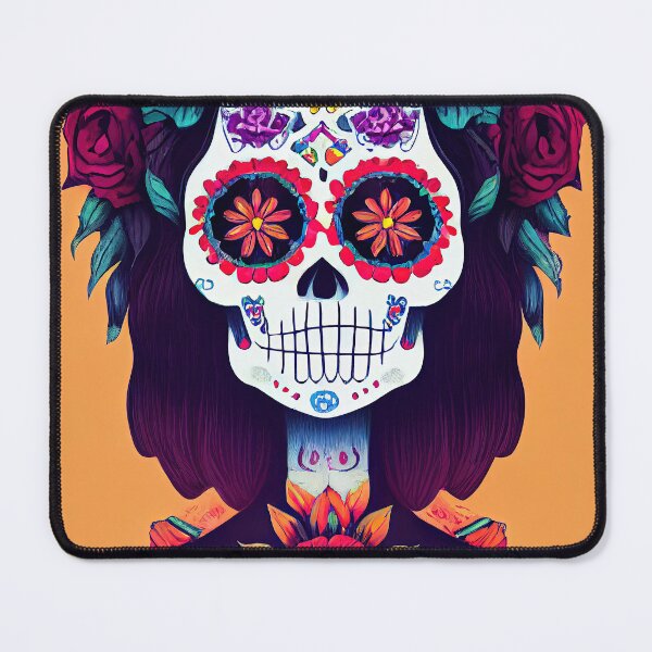 Item preview, Beautiful colorful design of a Dia de Los Muertos skull designed and sold by artofbelletz.