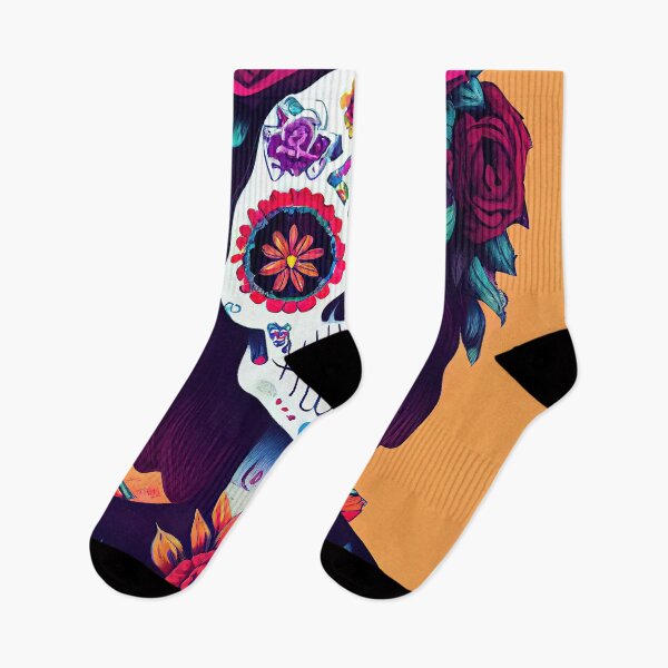 Item preview, Beautiful colorful design of a Dia de Los Muertos skull designed and sold by artofbelletz.