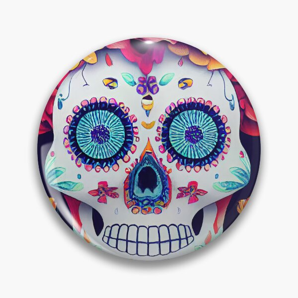 Item preview, Beautiful colorful design of a Dia de Los Muertos skull designed and sold by artofbelletz.