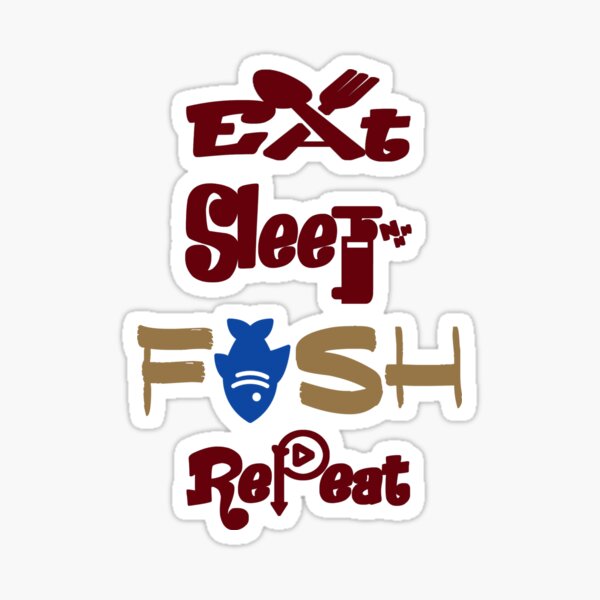 Carp Fishing-Eat Sleep Fish Sticker