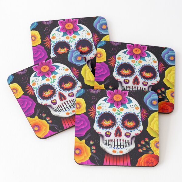 Item preview, Beautiful colorful design of a Dia de Los Muertos skull designed and sold by artofbelletz.