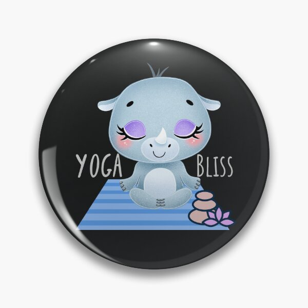 Item preview, Baby Rhino Easy Yoga Bliss Design for wild animal lovers and yoga lovers you know. designed and sold by tranquilbeach.