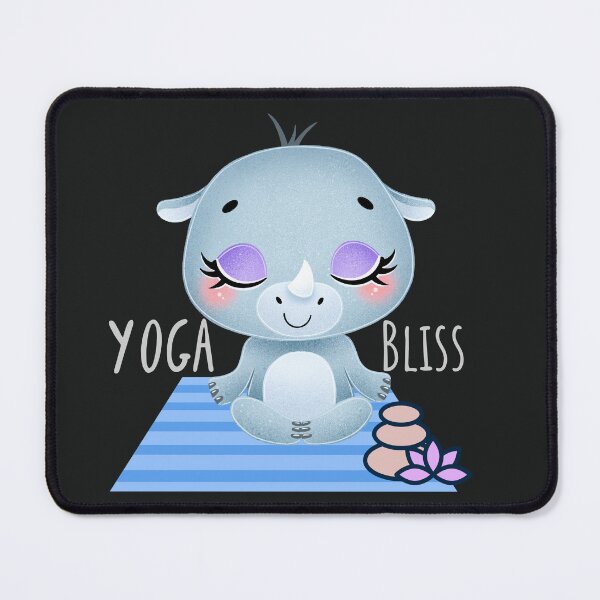 Item preview, Baby Rhino Easy Yoga Bliss Design for wild animal lovers and yoga lovers you know. designed and sold by tranquilbeach.