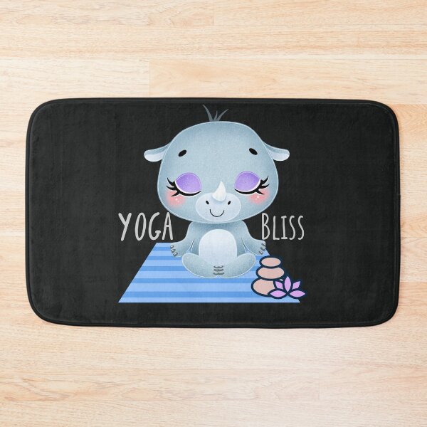 Item preview, Baby Rhino Easy Yoga Bliss Design for wild animal lovers and yoga lovers you know. designed and sold by tranquilbeach.