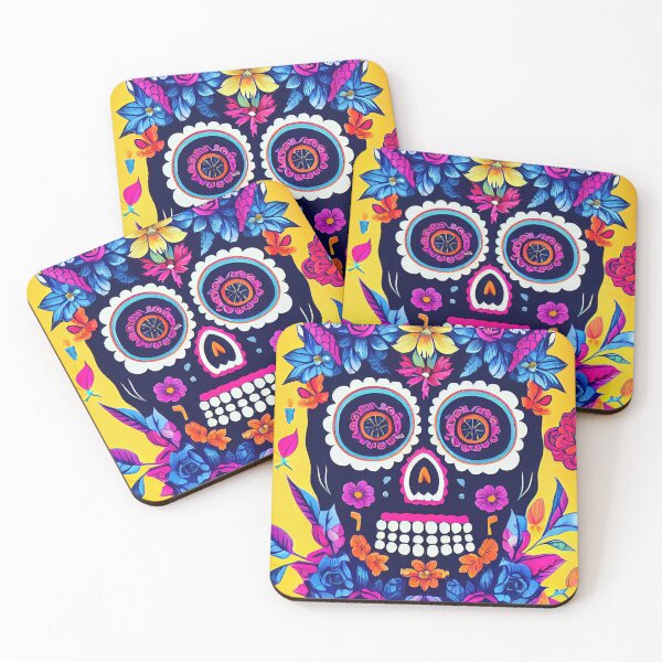 Item preview, Beautiful colorful design of a Dia de Los Muertos skull designed and sold by artofbelletz.