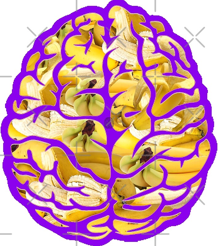 "Banana Brain" by MrHandsome Redbubble