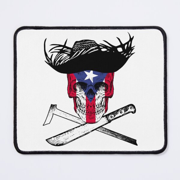 Item preview, Jíbaro Boricua Skull Puerto Rico Flag designed and sold by inkedtee.