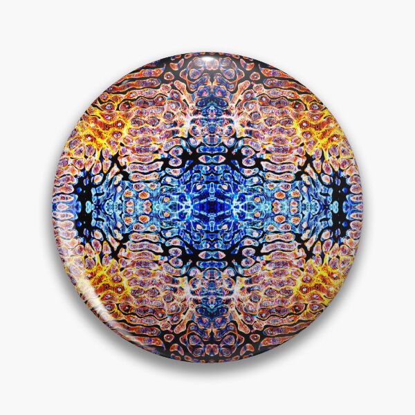 Item preview, PATTERN DESIGN STUDY #75 – Vibrational Patterns in Blue Gold Black designed and sold by DEL-Productions.
