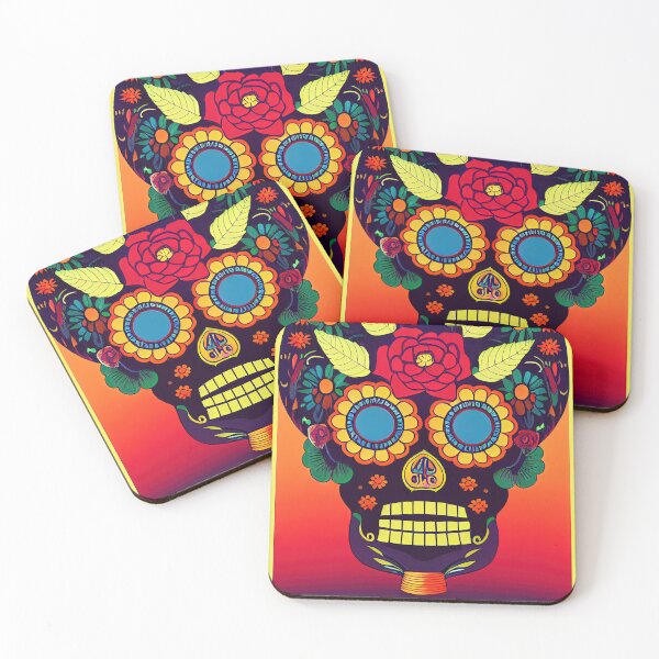 Item preview, Beautiful colorful design of a Dia de Los Muertos skull designed and sold by artofbelletz.