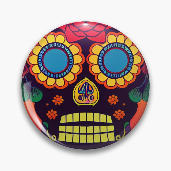 Item preview, Beautiful colorful design of a Dia de Los Muertos skull designed and sold by artofbelletz.