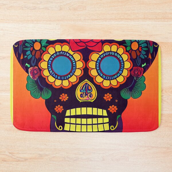 Item preview, Beautiful colorful design of a Dia de Los Muertos skull designed and sold by artofbelletz.