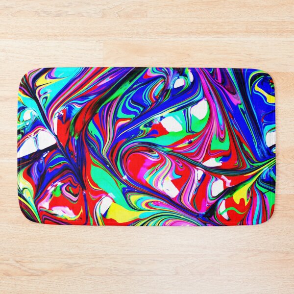 Item preview, PATTERN DESIGN STUDY #77 – Multicolored Paint Swirls designed and sold by DEL-Productions.