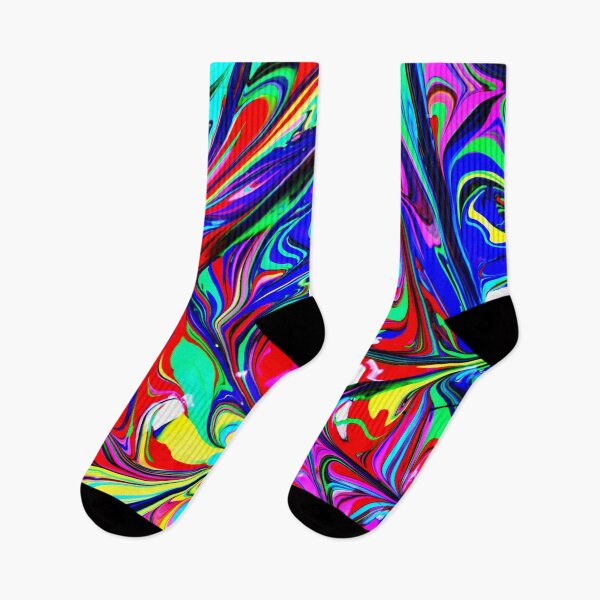Item preview, PATTERN DESIGN STUDY #77 – Multicolored Paint Swirls designed and sold by DEL-Productions.