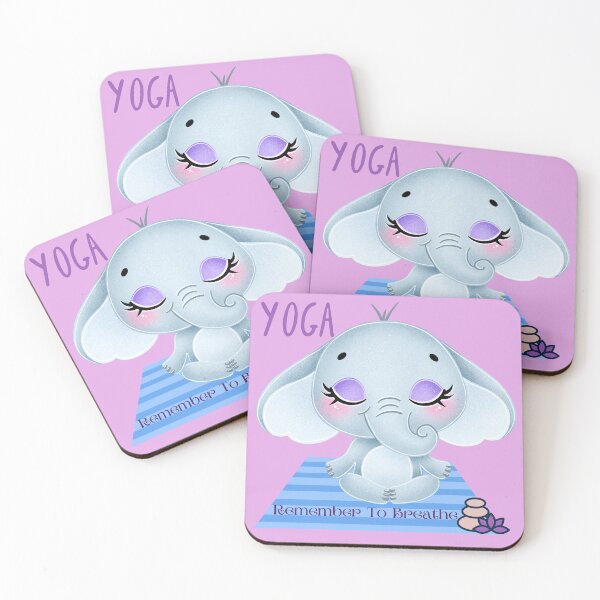 Item preview, BabyElephant Easy Yoga Bliss Design for wild animal lovers and yoga lovers you know. designed and sold by tranquilbeach.