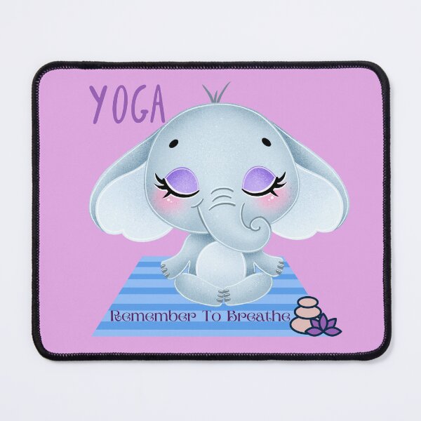 Item preview, BabyElephant Easy Yoga Bliss Design for wild animal lovers and yoga lovers you know. designed and sold by tranquilbeach.