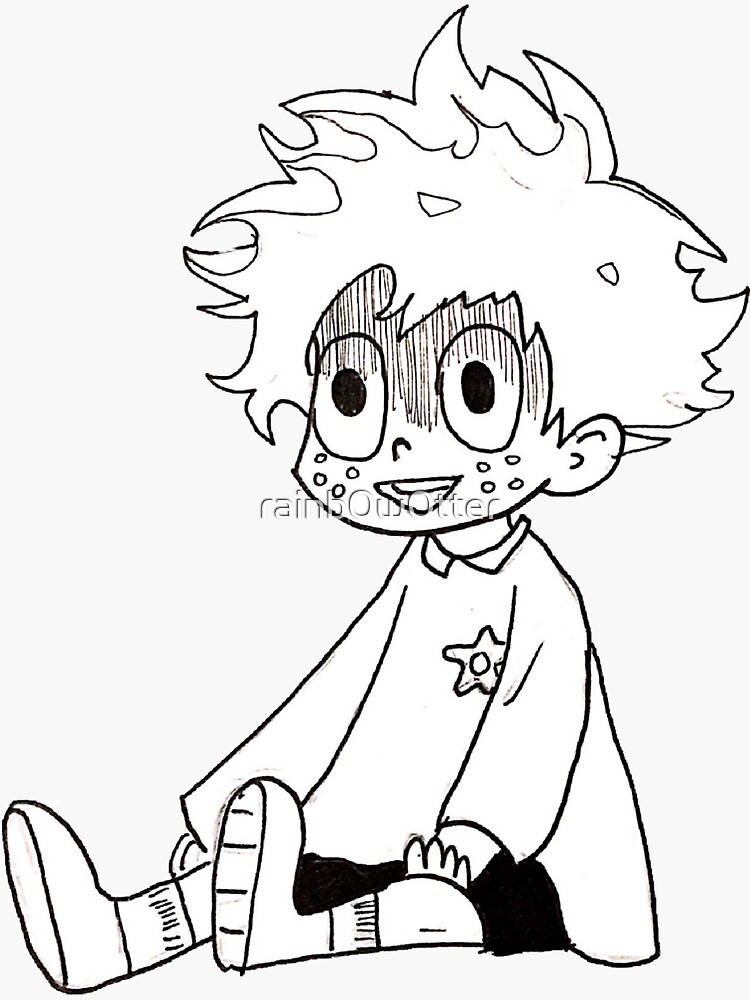 "Baby Deku" Sticker for Sale by rainb0w0tter | Redbubble