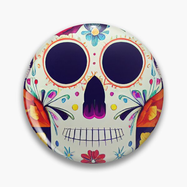 Item preview, Beautiful colorful design of a Dia de Los Muertos skull designed and sold by artofbelletz.