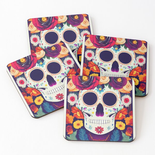 Item preview, Beautiful colorful design of a Dia de Los Muertos skull designed and sold by artofbelletz.