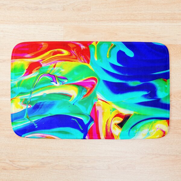 Item preview, PATTERN DESIGN STUDY #78 – Multicolored Paint Swirls in Two Columns designed and sold by DEL-Productions.
