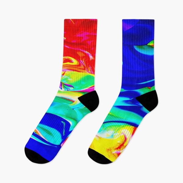 Item preview, PATTERN DESIGN STUDY #78 – Multicolored Paint Swirls in Two Columns designed and sold by DEL-Productions.