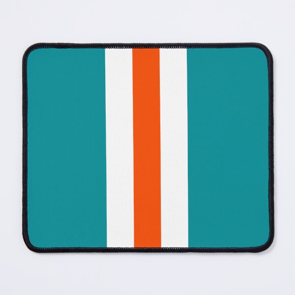 Item preview, Retro American Football Stripes Miami Teal White Orange  designed and sold by Sporting Colour.