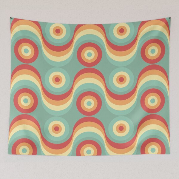 Item preview, Retro colorful pattern 60's/70's designed and sold by Gaalaxyz.