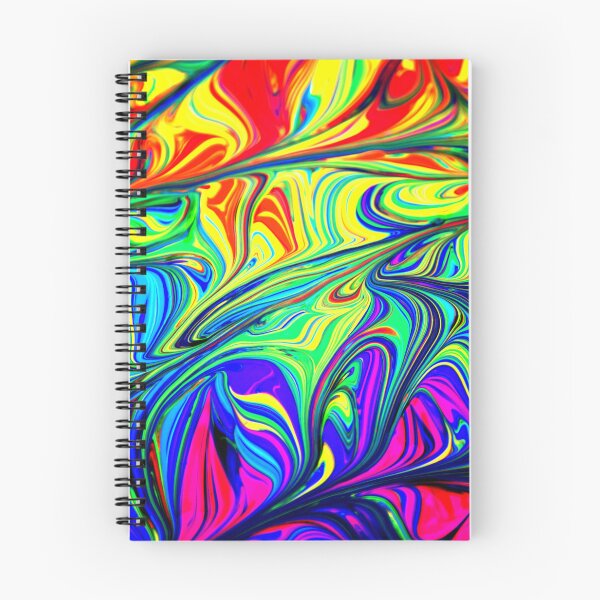 Item preview, PATTERN DESIGN STUDY #79 – Multicolored Paint Swirls Horizontally Layered designed and sold by DEL-Productions.