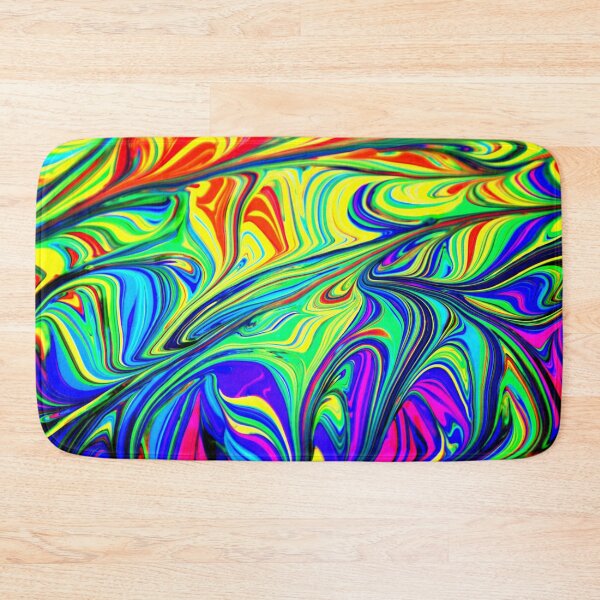 Item preview, PATTERN DESIGN STUDY #79 – Multicolored Paint Swirls Horizontally Layered designed and sold by DEL-Productions.