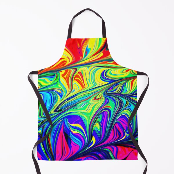 Item preview, PATTERN DESIGN STUDY #79 – Multicolored Paint Swirls Horizontally Layered designed and sold by DEL-Productions.