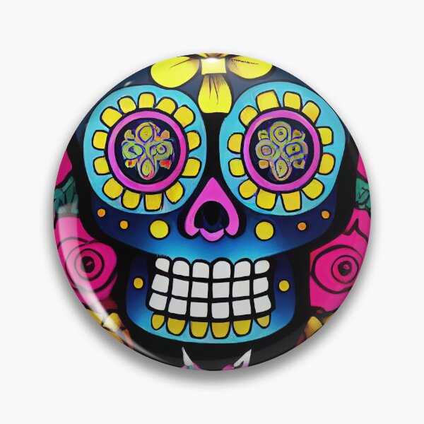 Item preview, Beautiful colorful design of a Dia de Los Muertos skull designed and sold by artofbelletz.