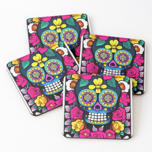 Item preview, Beautiful colorful design of a Dia de Los Muertos skull designed and sold by artofbelletz.