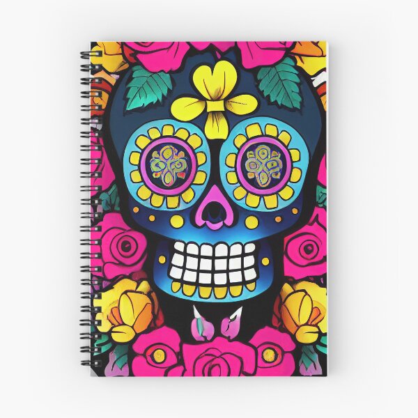 Item preview, Beautiful colorful design of a Dia de Los Muertos skull designed and sold by artofbelletz.