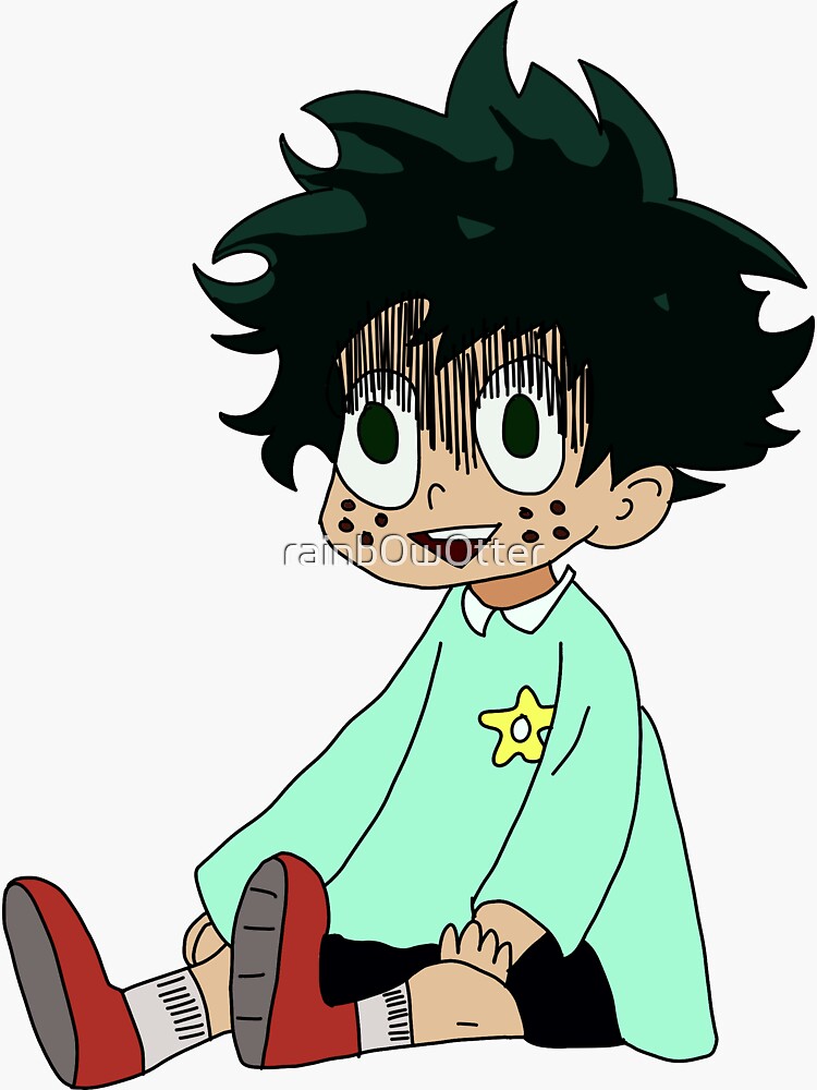 "Baby Deku Colored" Sticker by rainb0w0tter | Redbubble