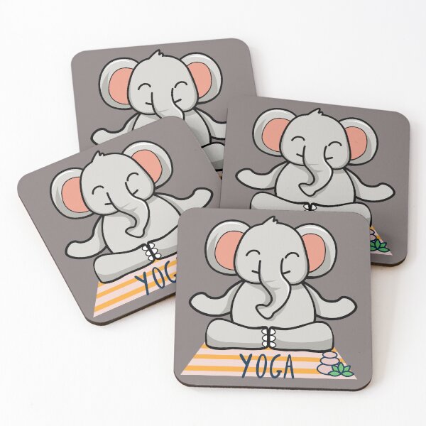 Item preview, Elephant Easy Yoga Design for wild animal lovers and yoga lovers you know. designed and sold by tranquilbeach.